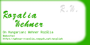 rozalia wehner business card